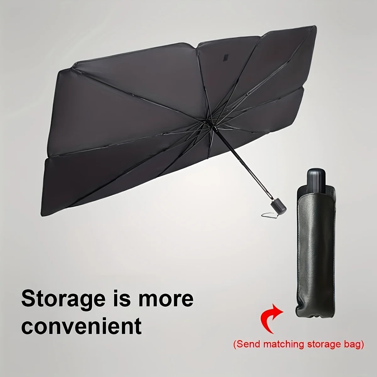 One-Piece Universal Car Windshield Sunshade, Foldable Heat-Resistant Protector for SUVs Trucks Cars, Easy Install & Store Vue