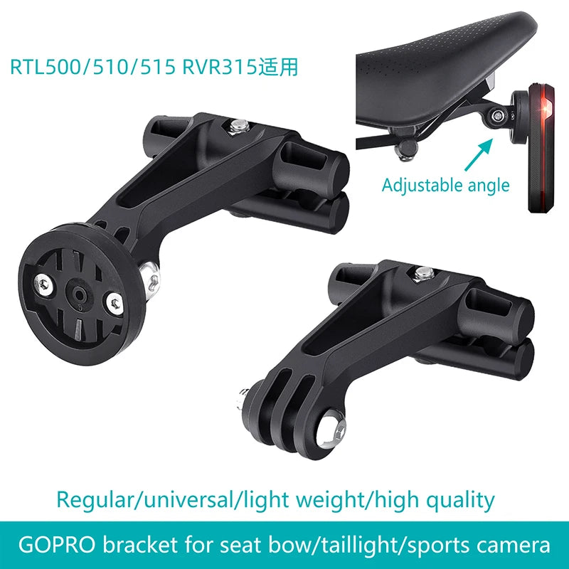 Bicycle Seat-post Rear Light Bracket Shockproof Mount Frame For Radar Sports Camera Code Table Vue