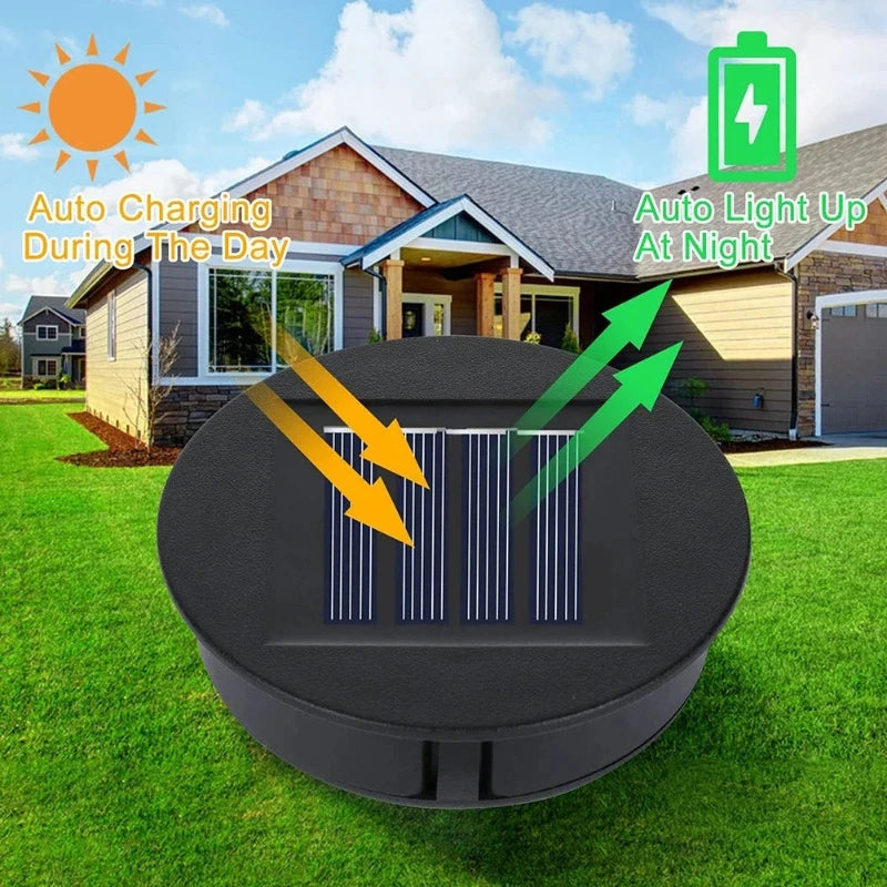 Solar Panel with LED Lantern Light Lid Solar Lights Top Replacement Part for Outdoor Hanging Lanterns DIY Table Lights Decor Vue