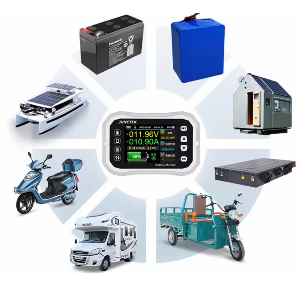 KH-F series Electric vehicle RV voltage and Current Meter Battery Monitor Battery Manager KH110F/KH140F/KH160F Vue