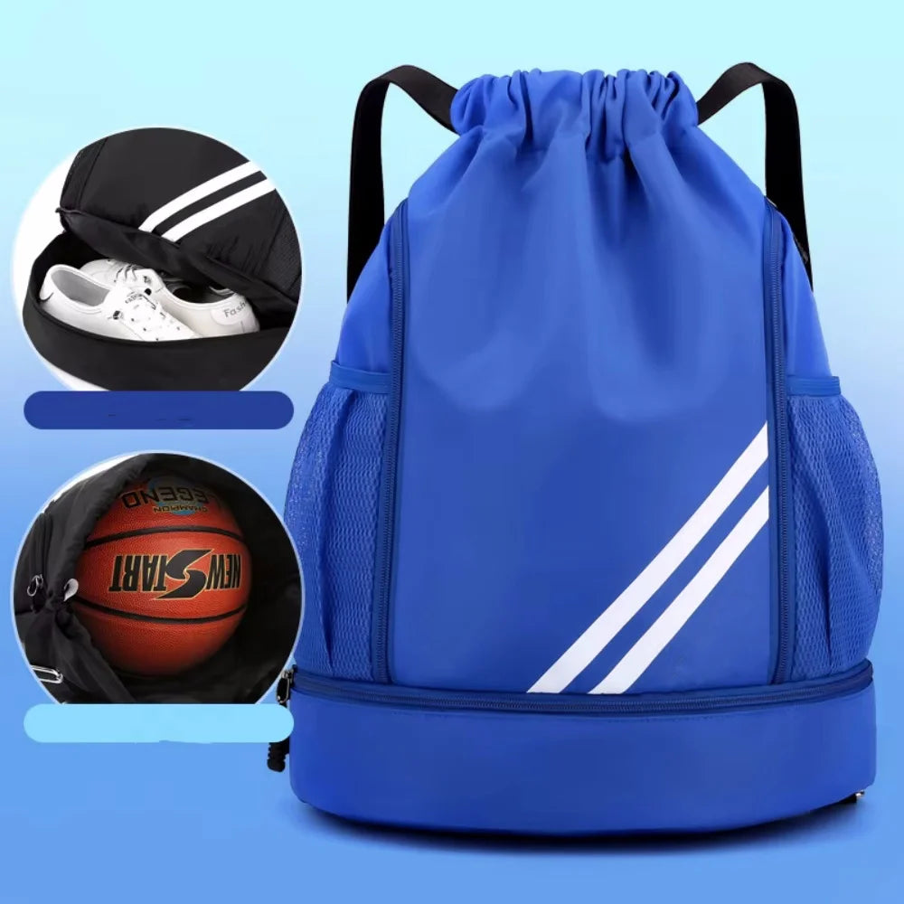 Waterproof Fitness Bag Lightweight Climbing Backpack Outdoor Large Capacity Sports Bag Multi-functional Drawstring Shoulder Bag Vue