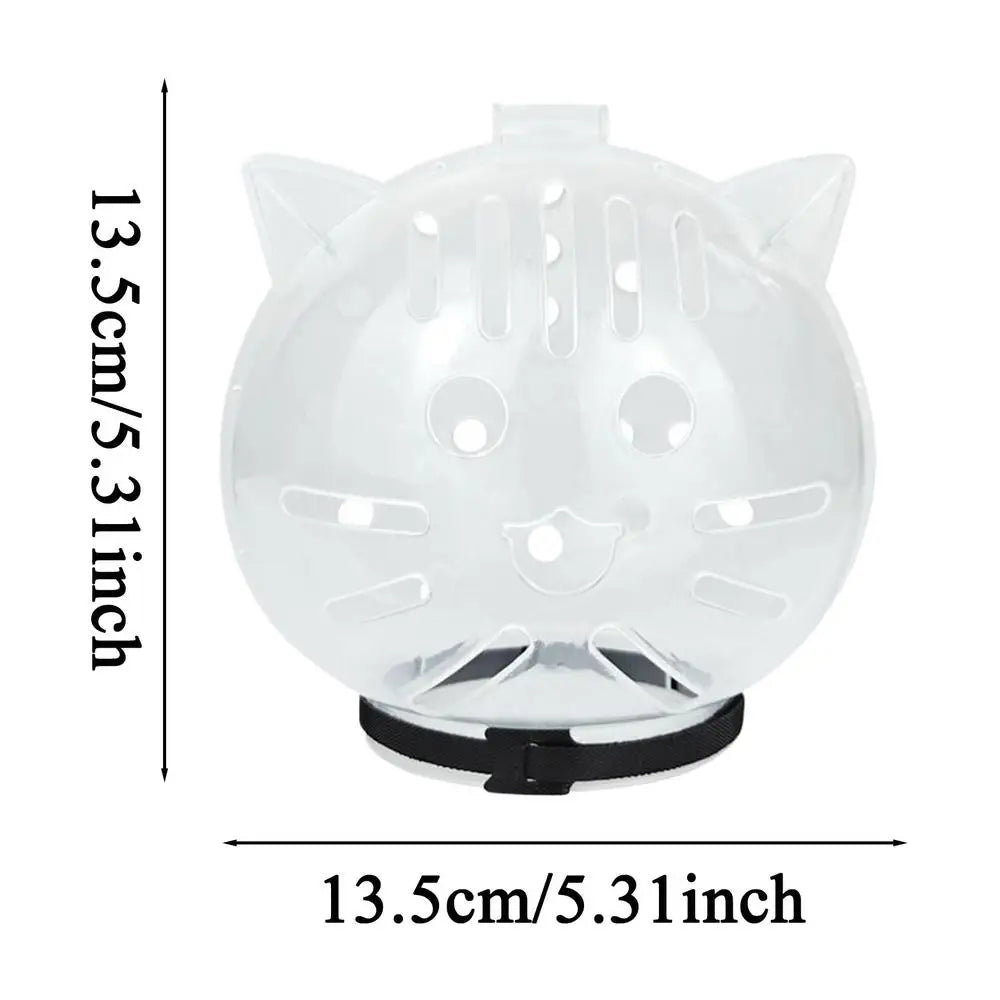 S/L Cat Bubble Muzzle Transparent Space Cat Headcover Breathable Pet Cat Mask, Anti-Scratch & Anti-Bite Comfortable For Cats Vue S