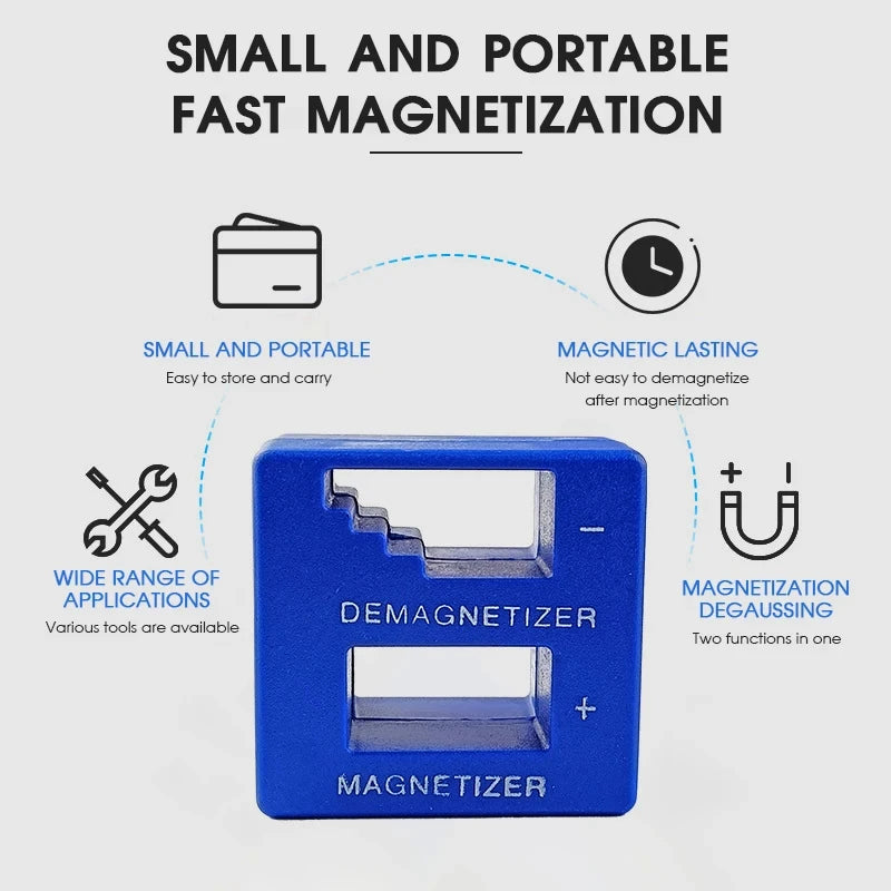 Screwdriver 2 in 1 Magnetizer Demagnetizer Professional Magnetizing Pickup Tool for Screw Driver Drill Bit Hand Tool Parts Vue