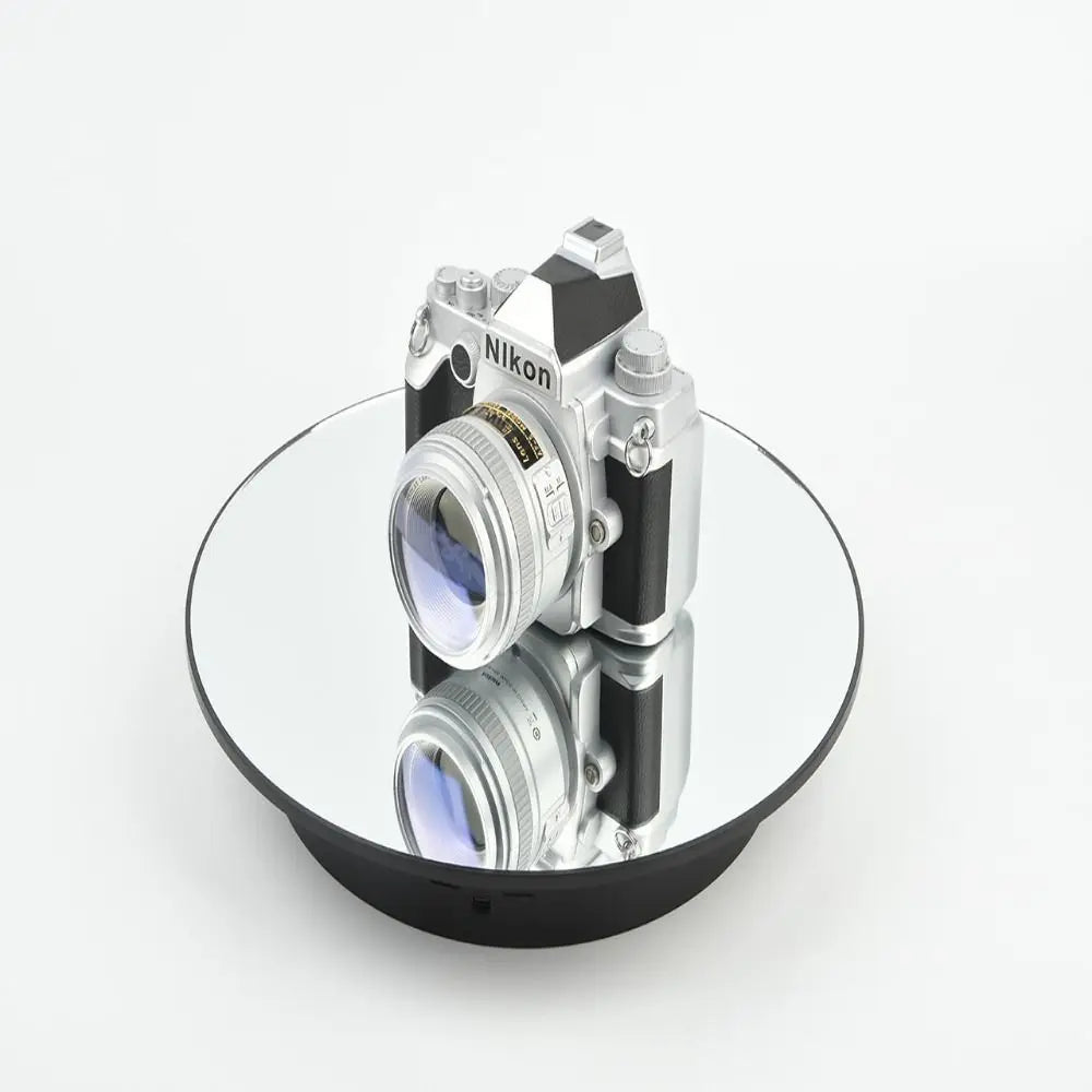 360-Degree Rotation Rotating Display Stand Mirror Base USB Powered Electric Display Cabinet Stable Load-Bearing Vue