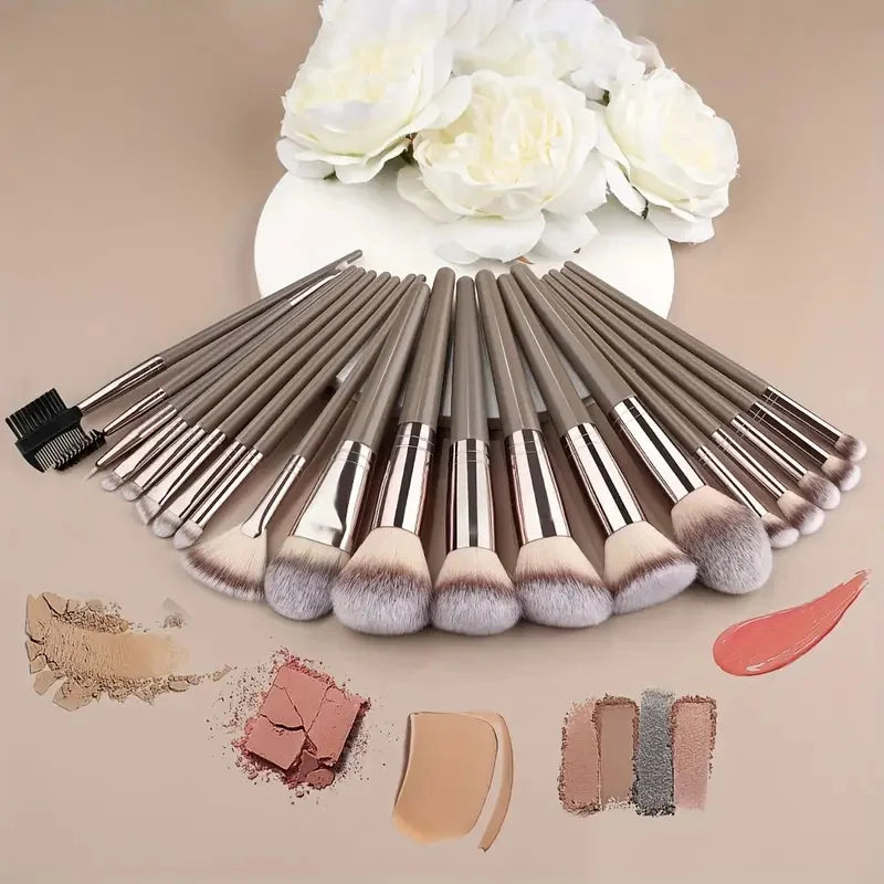 10-20PCS Makeup Brush Set Foundation Concealer Powder Eyeshadow Blush Brush Kabuki Blending Cosmetic Beauty Tool for Face Vue