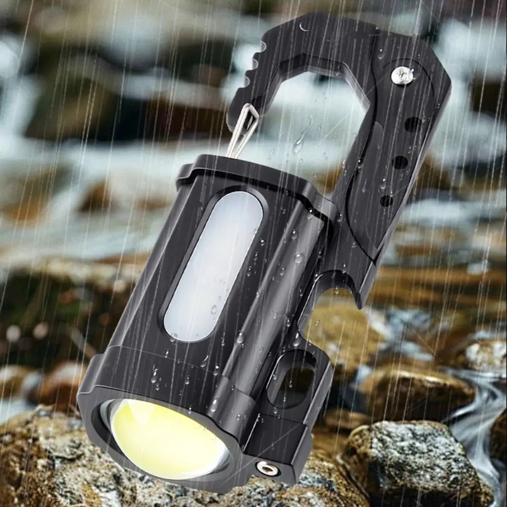High Bright LED Keychain Flashlight Waterproof Portable Mini Keychain Light Power Output Function Dual Light Source Vue