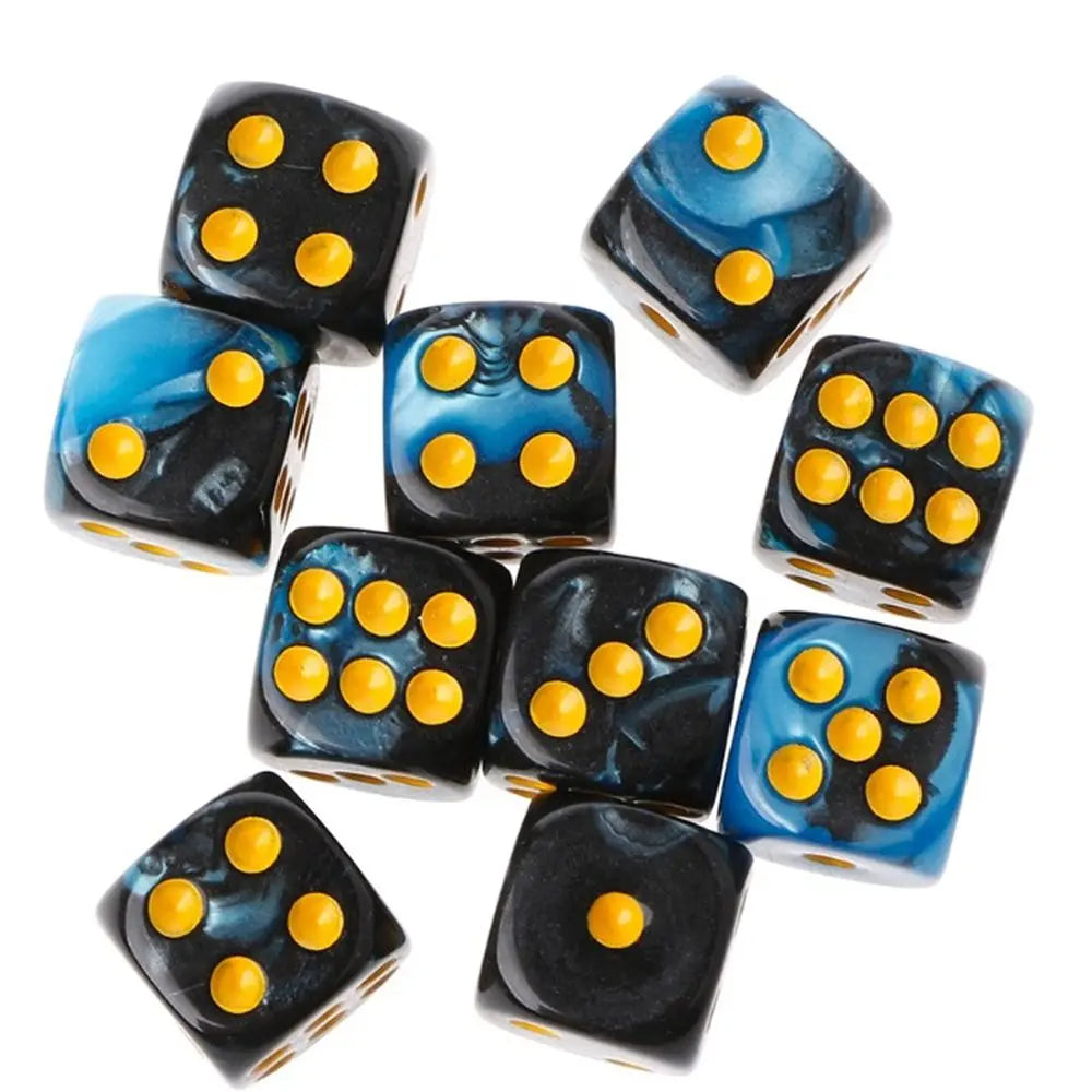 Durable 12mm Number Family Party Round Corner Board Games Transparent Table Game Dice Set Digital Game Dices Polyhedral Dice Vue F