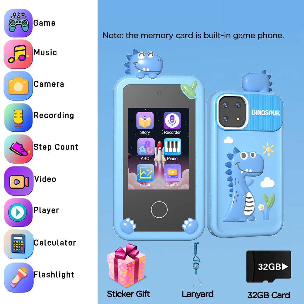 Kids Smart Phone Toys 20 Stories 10 Games Unicorn Baby Mobile Educational Learning Toys for Girls Boys Birthday Christmas Gifts Vue blue