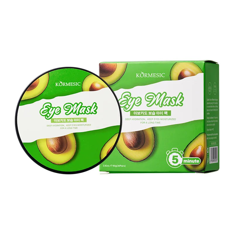 Avocado Moisturizing Eye Mask, Containing Avocado Essence, Nourishes the Delicate Eye Area, Leaving the Eyes Hydrated and Radiant. Vue