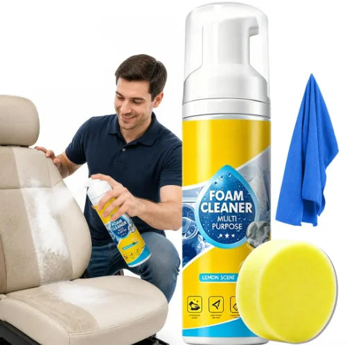 Lemon Scent Rinse-free Eliminate Odors Cleaner Strong Decontamination Interior Leather Seat Spray Multi-Purpose Car Foam Cleaner Vue