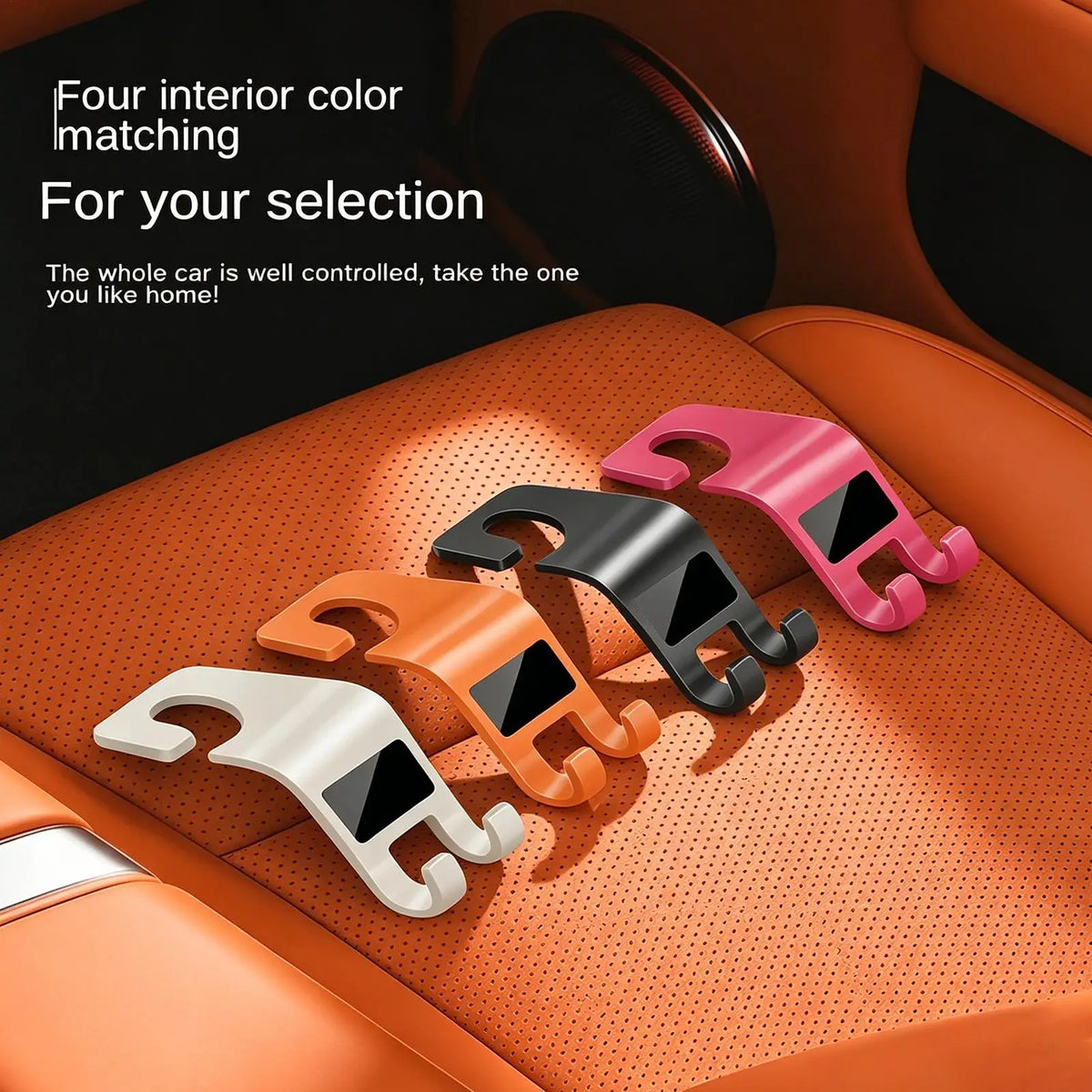 Car Hook Storage Space Saving Organizer Car Seat Headrest Hooks for Bag Clothes Truck SUV Sedan Pickup Automotive Driving Travel Vue