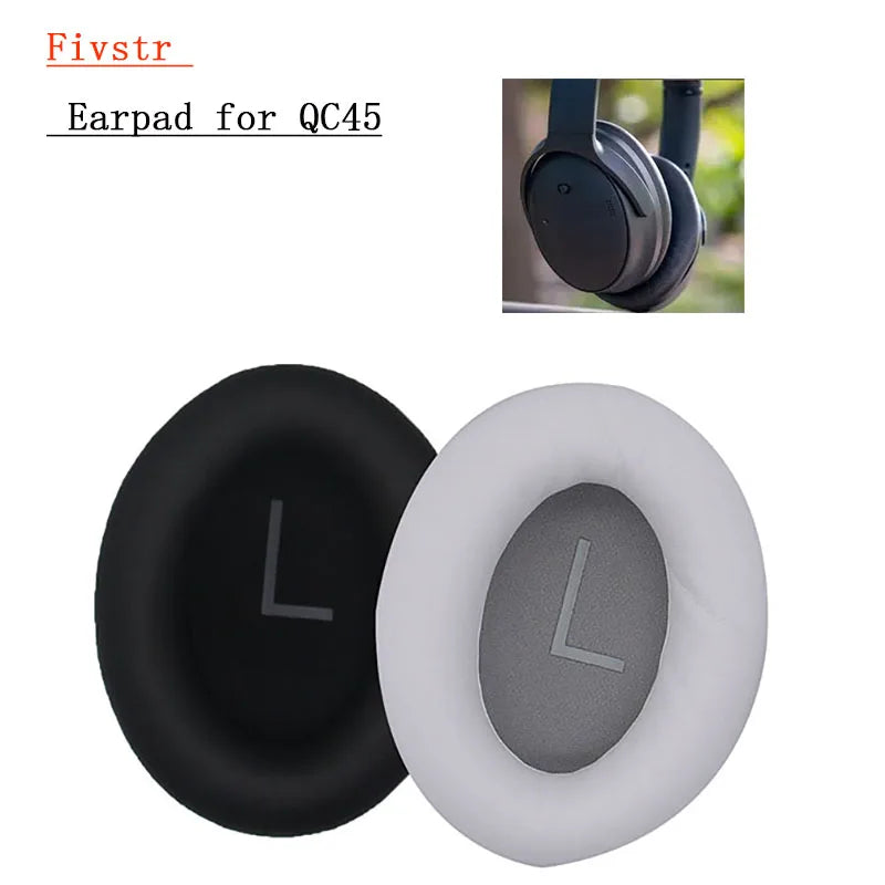 Soft Leather Ear Pads For Bose QuietComfort45 QC45 Headphone Earpads Protein Memory Foam Sponge Earphone Sleeve Cup Accessories Vue
