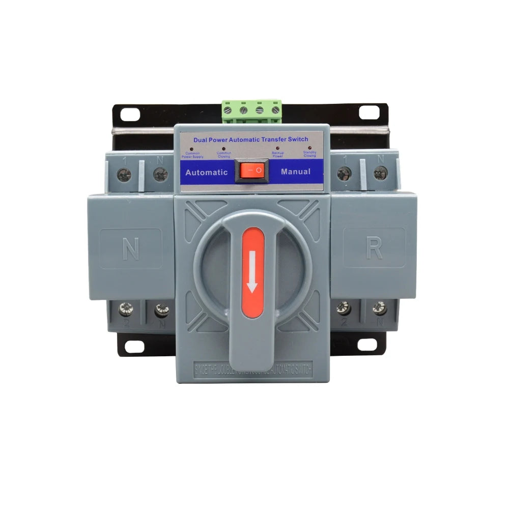 2P 4P 63A Dual Power Automatic Transfer Switch 220V CB Class ATS Household Toggle Switch Transfer Device Intelligent Switching Vue