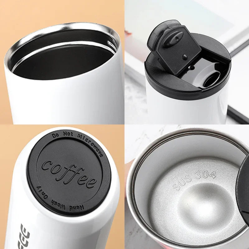 Stainless Steel Insulated Coffee Cup 304 Travel Mug Creative Fashion Design Business Gift Cross Border Car Cup Water Bottle Vue