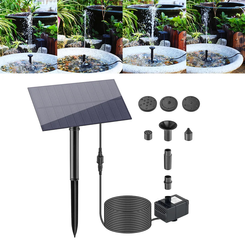 5W 5V Fountain Panel Pump Garden Decoration with Stake Solar Panel Water Pump Watering System Energy Saving Kits for Fish Tank Vue
