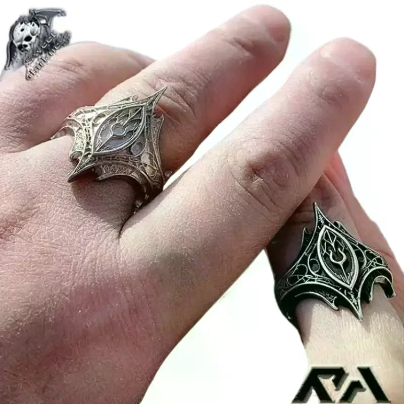 Vintage Personalized Irregular Pattern Gothic Style Open Ring Men Women Jewelry Party Accessries Gift Vue