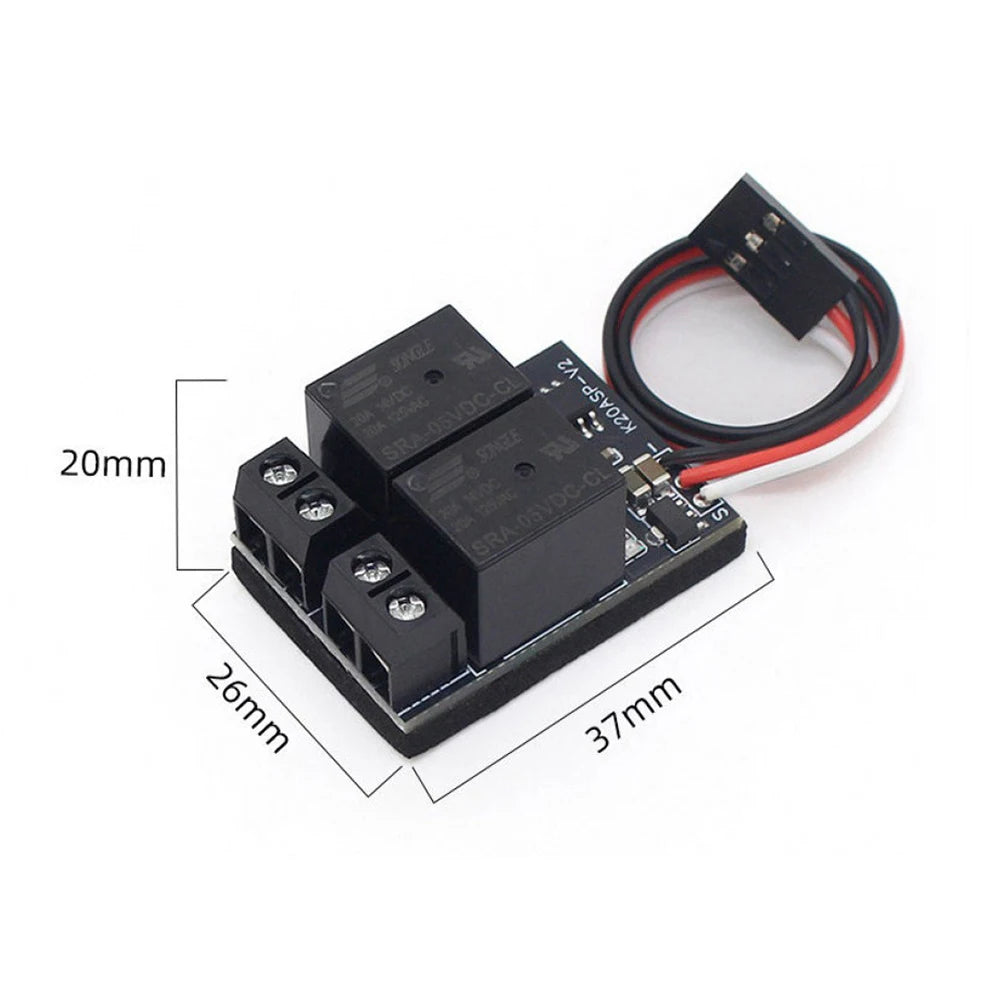 2 Channel PWM Relay Switch RC Model Electronic On/Off Switch Relay 4.8-10V BEC 1000-2000us Signal for RC Car Boat Plane Rocket Vue
