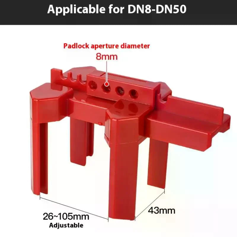 DN8-DN50 Adjustable Ball Valve Lockout Prinzing Tap Water Pipeline Valve Ball Valve Handle Open Isolation Safety Lock Devices Vue