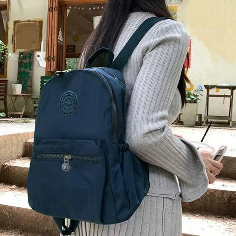 Daily Wear Simple Solid Tone Womens Backpack Fashion Lightweight