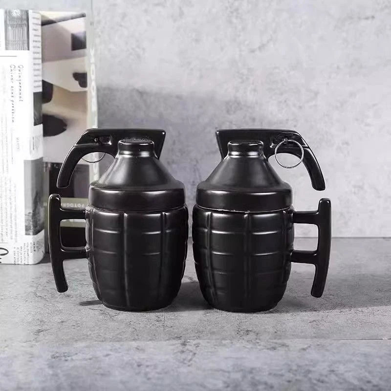 Creative Grenade Ceramic Mug Novelty Funny Coffee Lover Gift For Men Birthday Office Desk Home Display Party Centerpiece Vue