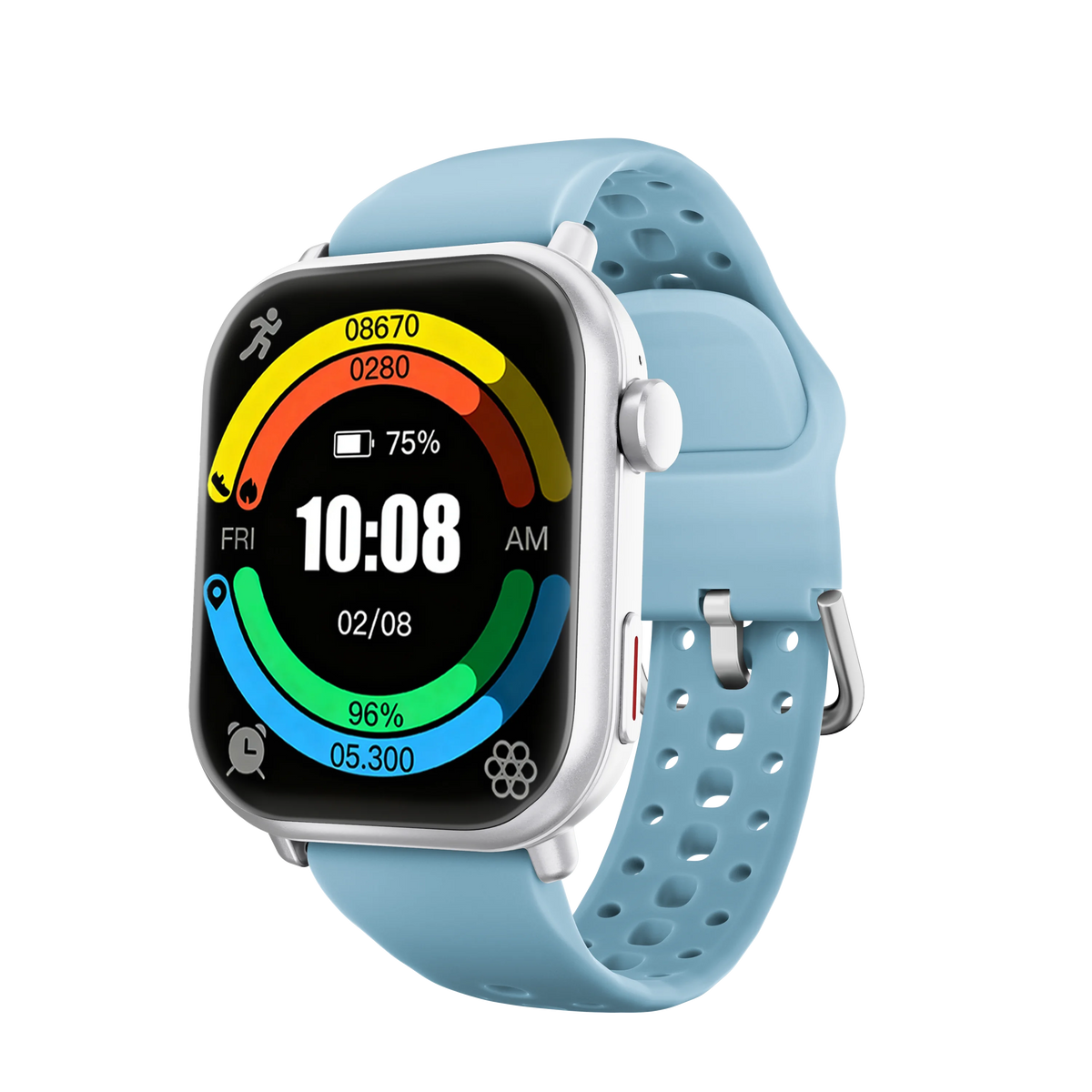 NEW Sport Smartwatch for Android&IOS Bluetooth Call Voice Assistant 1000mAh Large Battery Music Control Men Women Christmas Gift Vue Silicone Blue outdoor sport watch