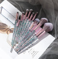 10PCS Makeup Brush Set Professional Super soft detail brush Blush Brush Foundation Concealer Eyeshadow Brush Vue Green