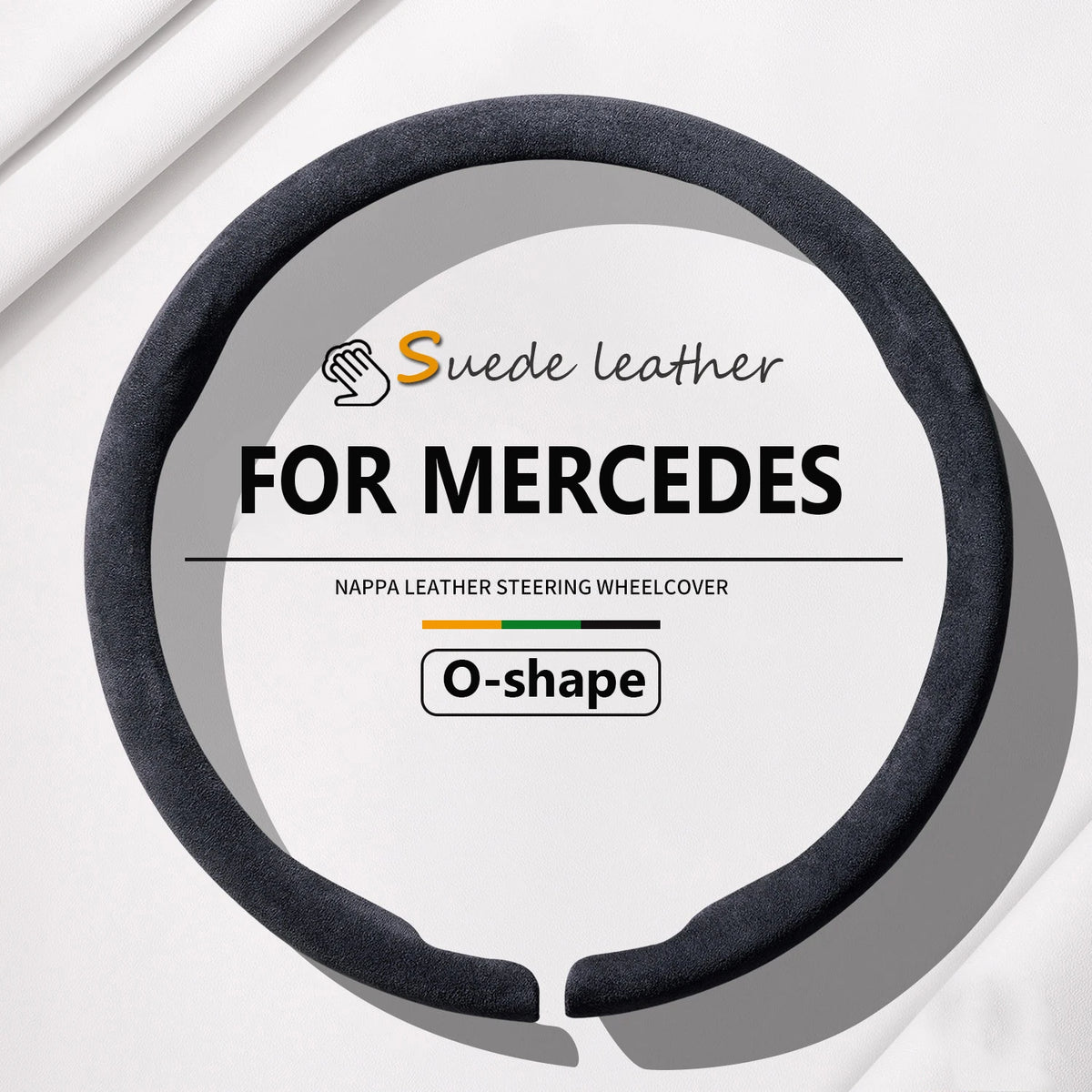 Suede Car Steering Wheel Cover For Mercedes-Benz AMG G-Class GLA GLB GLC GLE GLS Non-slip Protect Covers Premium Accessories Vue