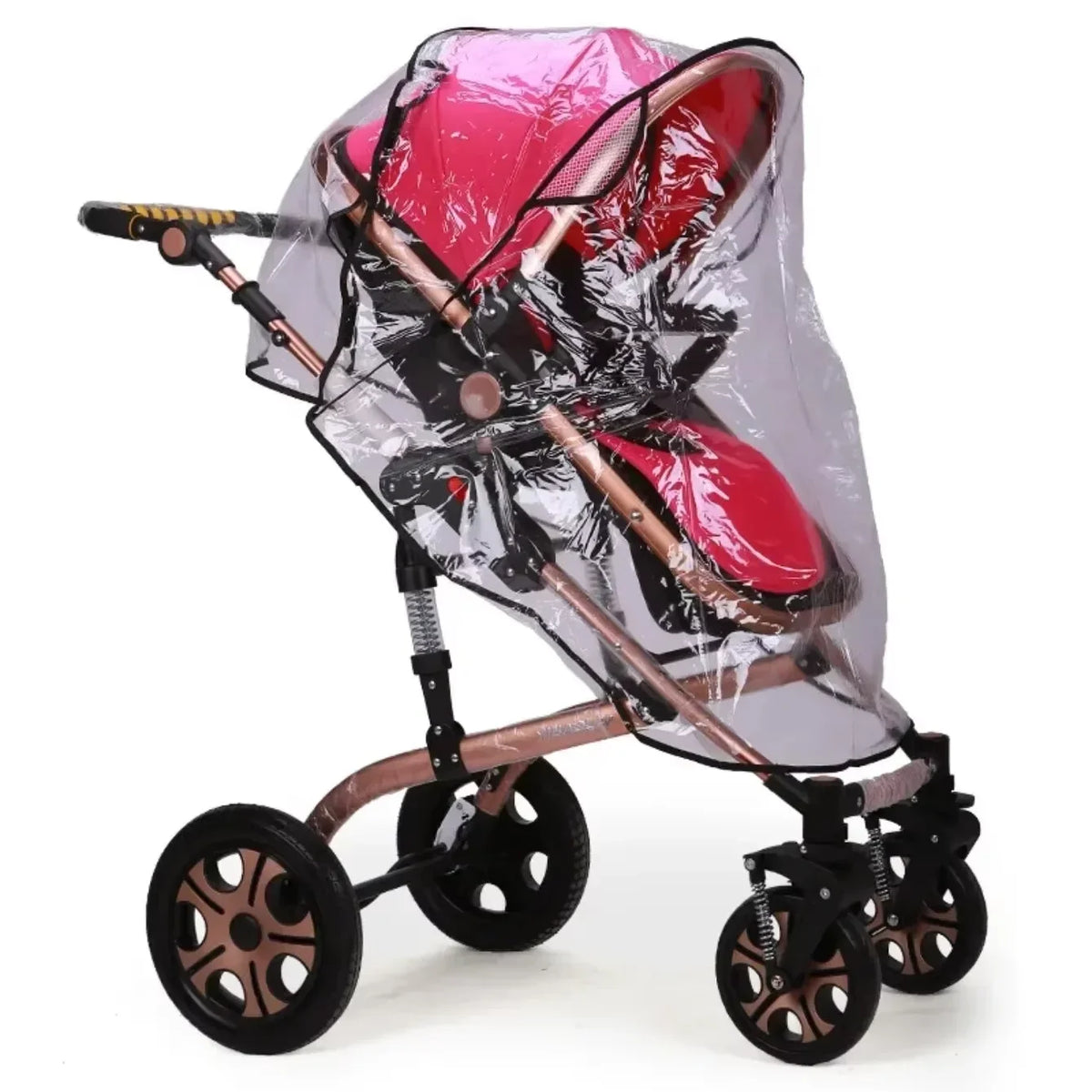 vvocci Season Waterproof For Transparent Prams Waterproof Rain Universal CoverPram Accessories Dust Open Zip Umbrella Rainy Vue B147 -PVC raincover