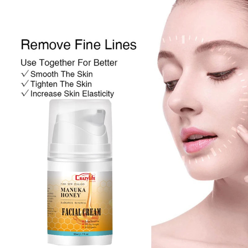 50ml NewZealand Bee Venom Honey Facial Cream Firming Lifting Skin Treatment Facial Cream Calming Night Cream Vue