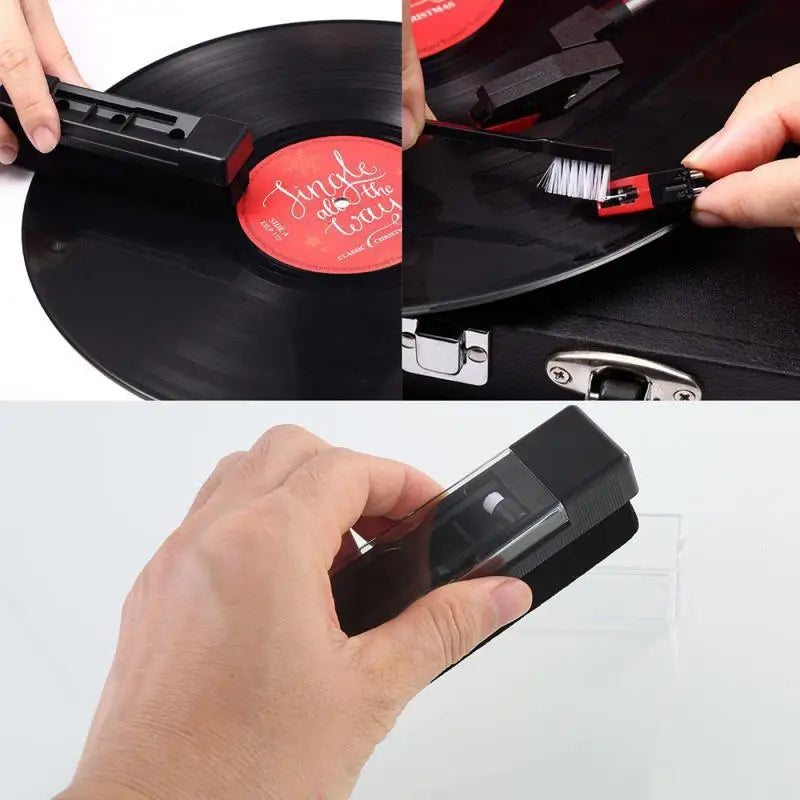 Anti Static Vinyl Record Cleaner Spray Kit Deep Groove Dust Remover Alcohol Free Liquid Microfiber Cloth Turntable LP Brush Vue