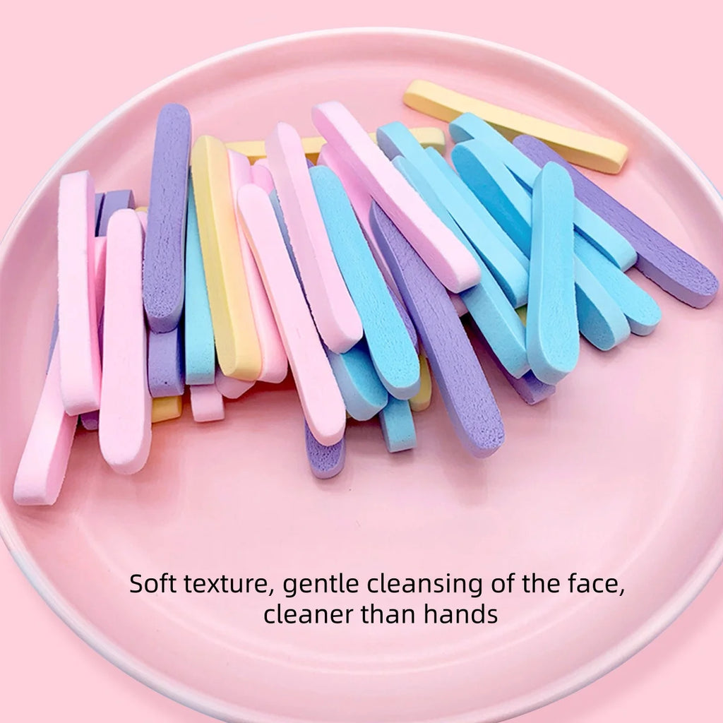 50Pcs/Set Compressed Face Wash Sponge Canned Smooth Skin Facial Sponges Disposable Face Cleansing Cotton Pad For All Skin Types Vue