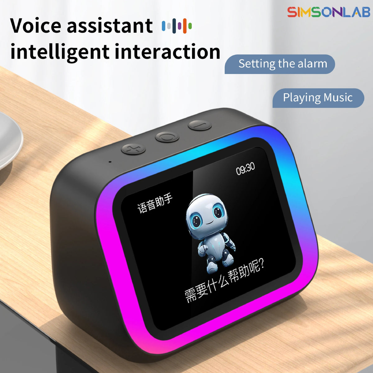 2026 New Smart Speaker with Screen Display Multifunctional Voice Assistant Great Bluetooth Intelligent Home Hub Photo Album Gift Vue