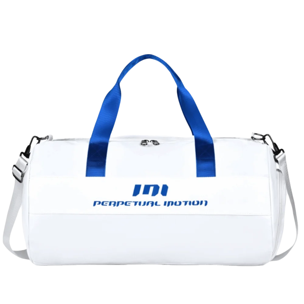 Wet Dry Separation Gym Bag Large Capacity Shoe Compartment Yoga Bag Bottle Pocket Wet Pocket Basketball Bag Gym Use Vue White