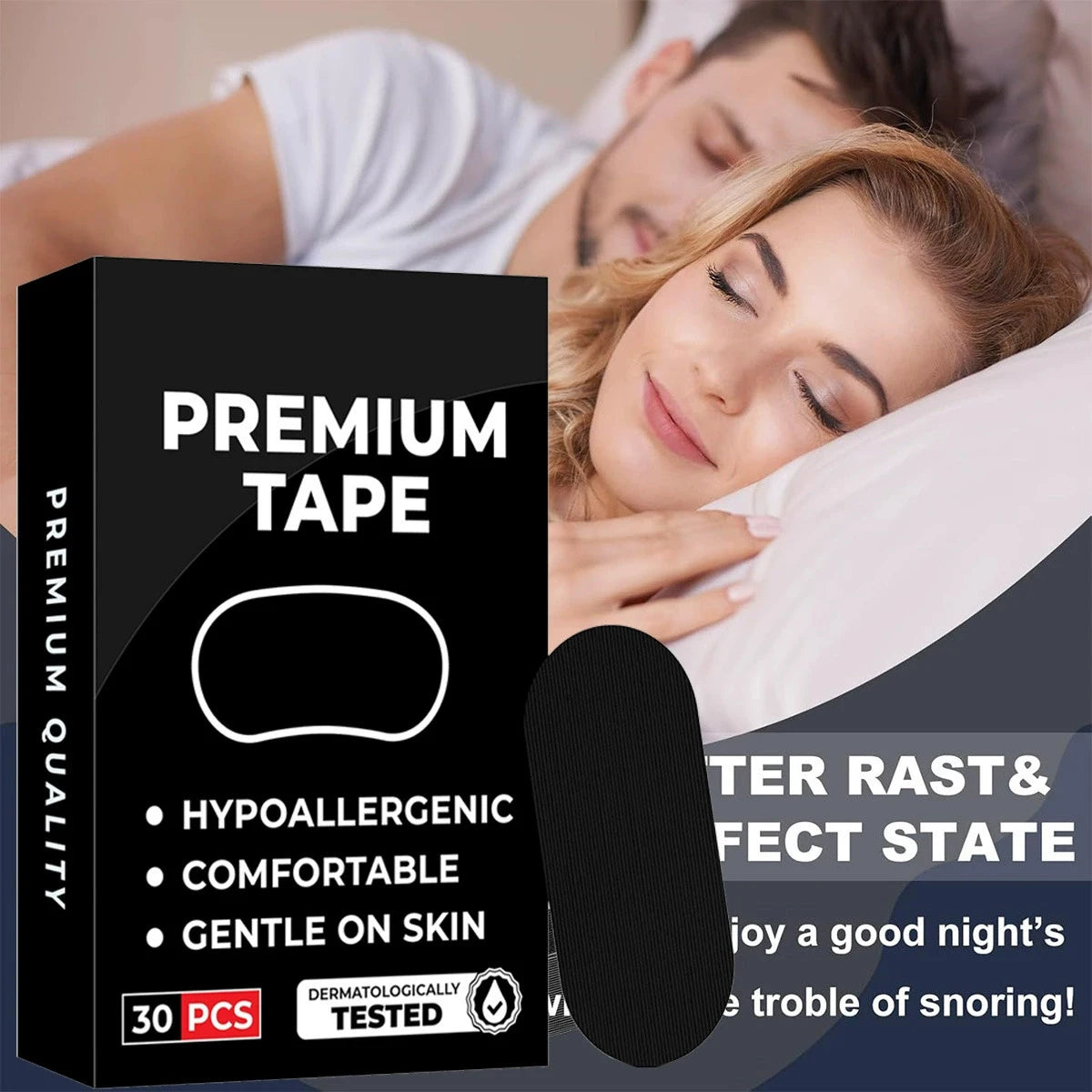 30 60 90 Anti Snoring Sleep Mouth Tape Breathing Nasal Strips Medical Vue