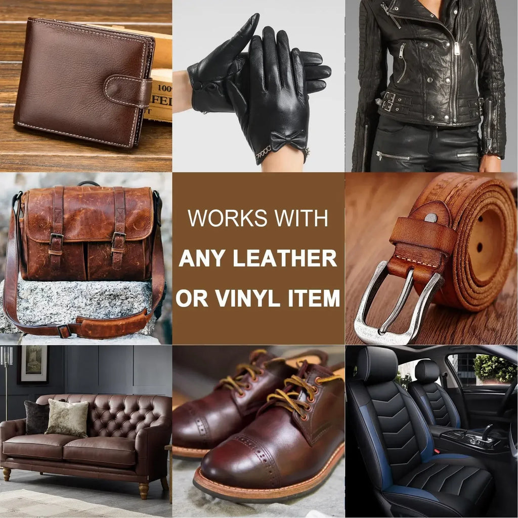 Leather Reconditioning Kit Complete Set for Bags Shoes Furniture Car Interior Repairing Cleaning Protecting Leather Products Vue