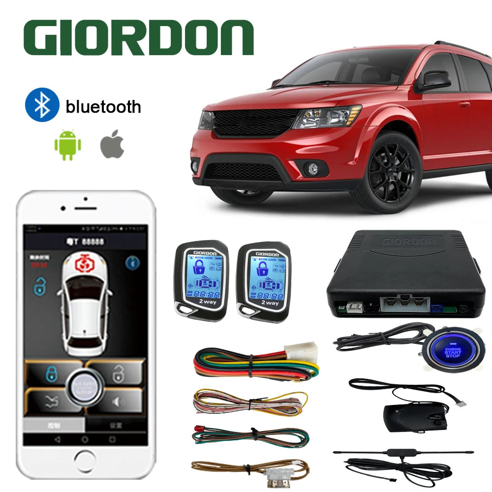 Alarme do carro Keyless passivo um botão Começo, sistema de controlo a distância, Automatic induction central locking Vue Default Title