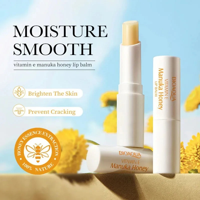 Vitamin E Honey Lip Balm Long-Lasting Moisturizing Anti-Cracking Nourishing Lipstick Smoothing Lip Lines Cosmetics Lip Care Products Vue