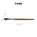 1/3pcs Solid Wood Handle Concealer Brush Oval Tongue Flat Head Soft Bristles Hair Liquid Foundation Cream Eyeshadow Makeup Brush Vue L