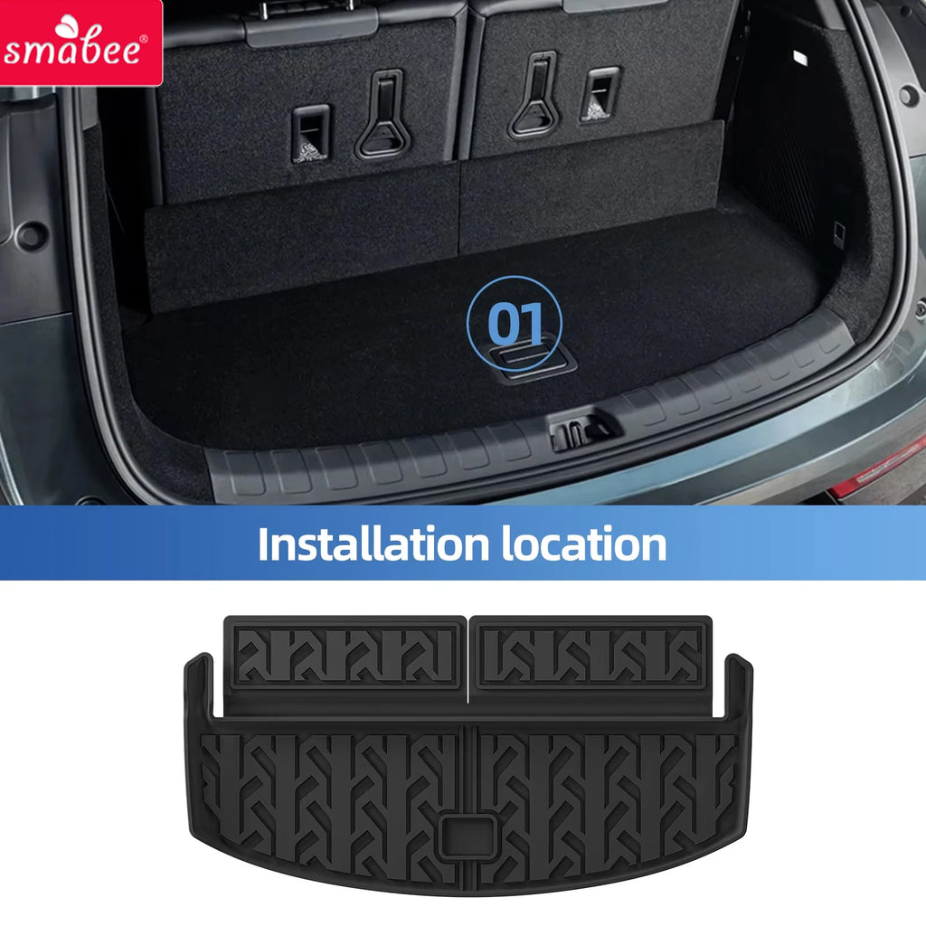 Smabee Left Drive for BYD Tang L/Atto 8/Sealion 8 2025 2026 7Seater (not fit Refrigerator Model) Car TPE Floor Mats Accessories Vue
