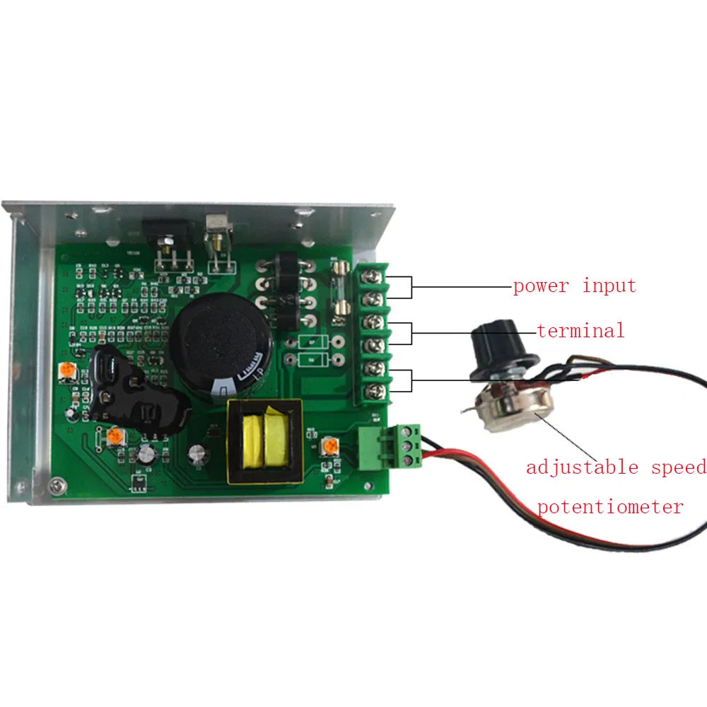 PWM DC Permanent Magnet Brush Motor Governor 750W Motor Speed Controller 220V Motor Speed Adjustable Regulator for Servo Motor Vue