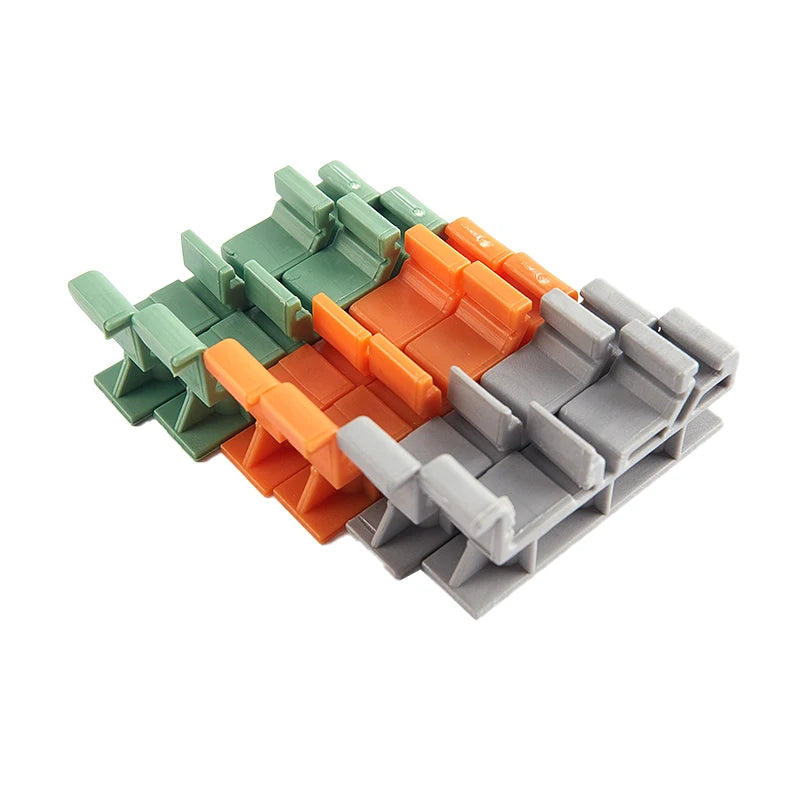 2PCS PCB 25mm Din Rail Mounting Adapter Circuit Board Bracket Holder Carrier Clips Panel Mounting Base PCB Holder Vue