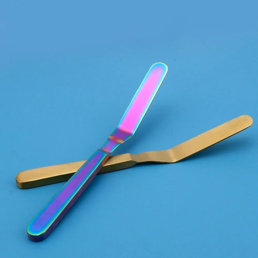 Kitchen Gadgets Stainless Steel Butter Scraper 8 Inch Comfortable Grip Cake Icing Spatula Rust-proof Jam Spreader Bread Vue