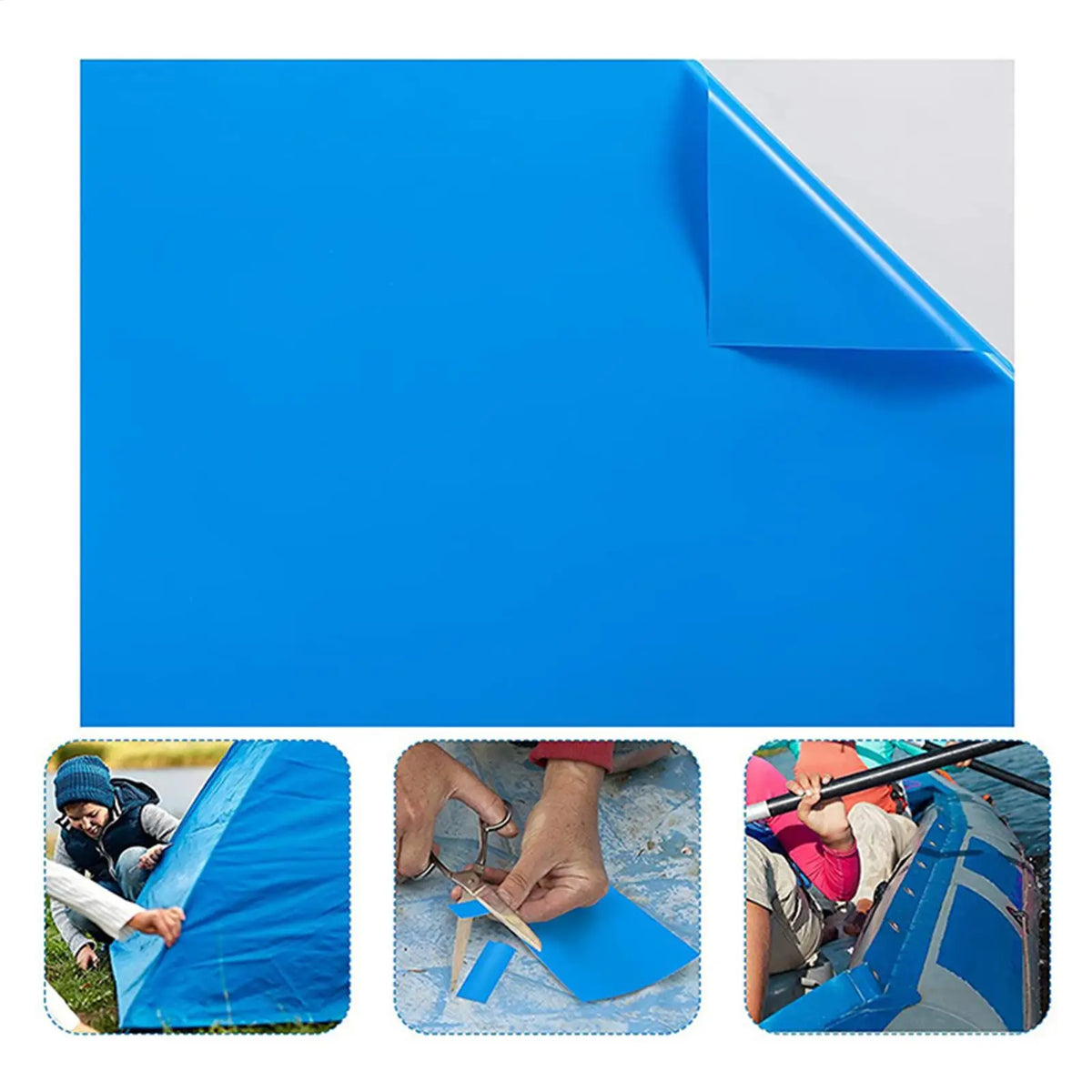 Large Pool Patch 125x85cm Waterproof Self-Adhesive Inflatable Repair Cover for Boat Hot Tub Swimming Ring Bathtub Bounce House Vue