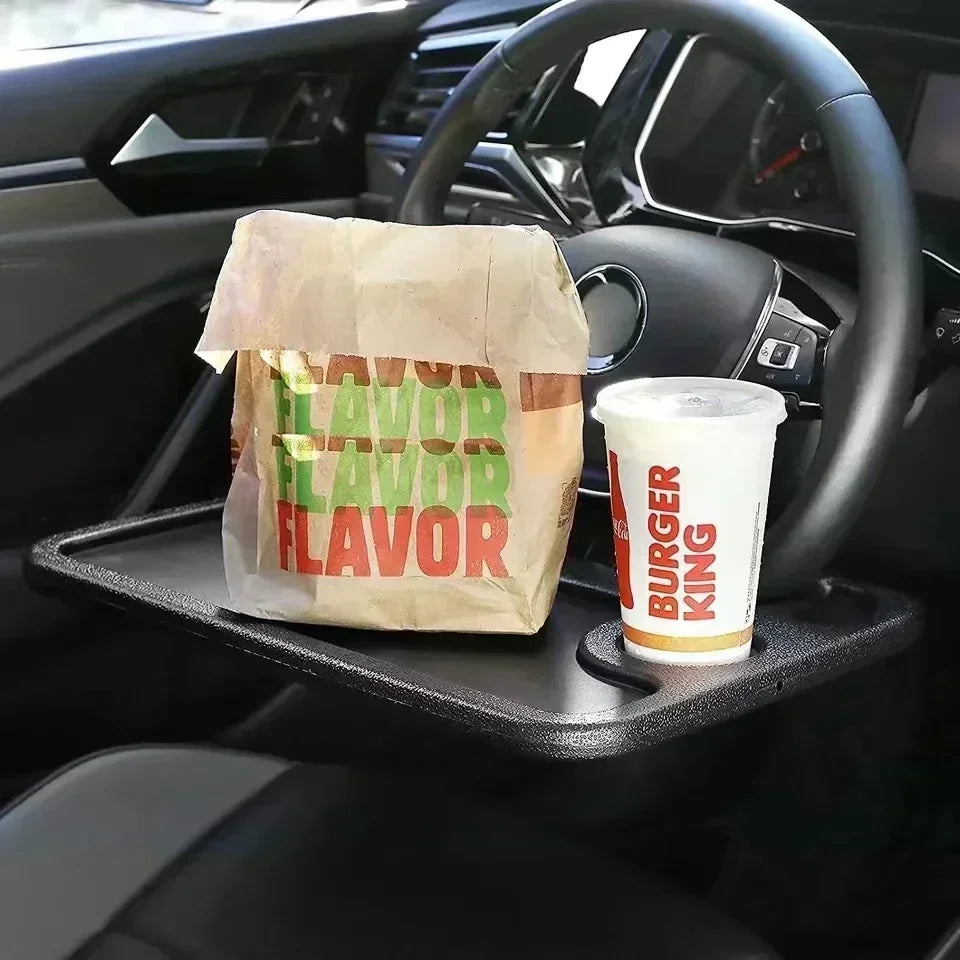 Portable Universal Drinks Holder Multifunctional Table Desk Mount Stand Work Cart Drink Coffee Board Holder Car Steering Wheel Vue