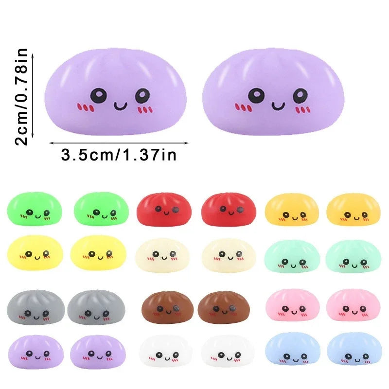 Surprise Dumpling Blind Box Countdown Calendar 24 Day Stress Relief Squeeze Toy Set Kids Teens Women Desk Party Table Decor Gift Vue