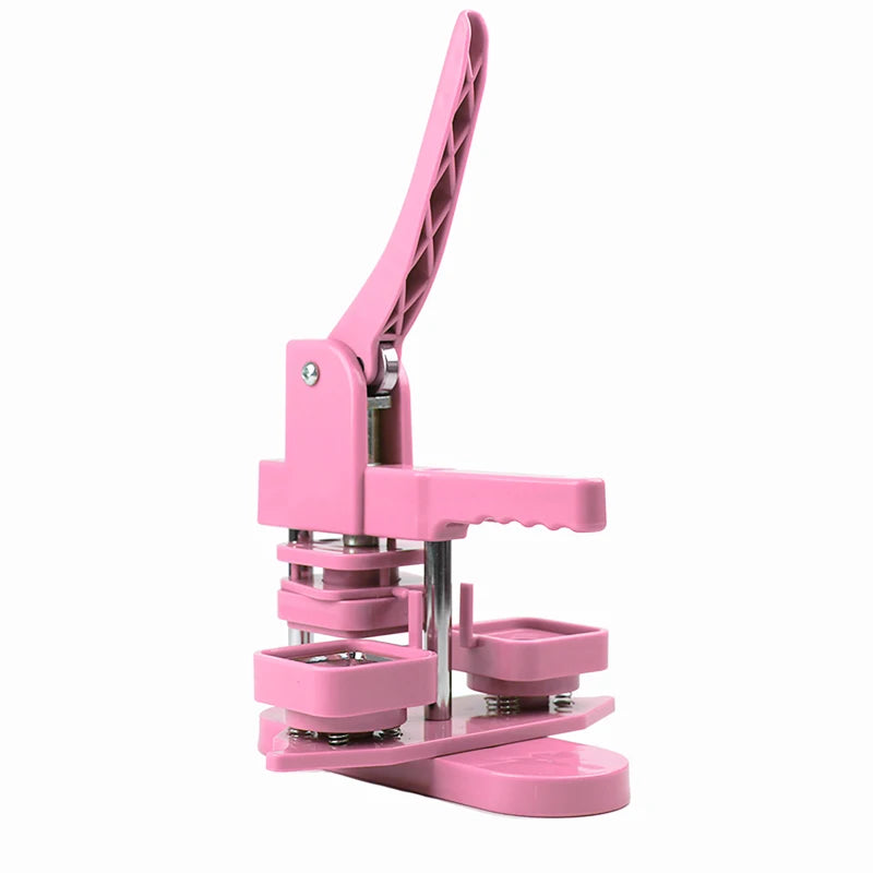 50x50mm Square Badge Maker Machine Rotary For DIY Making Refrigerator Magnets Badge/Pins Buttons Art Craft Vue Pink 50mm Machine