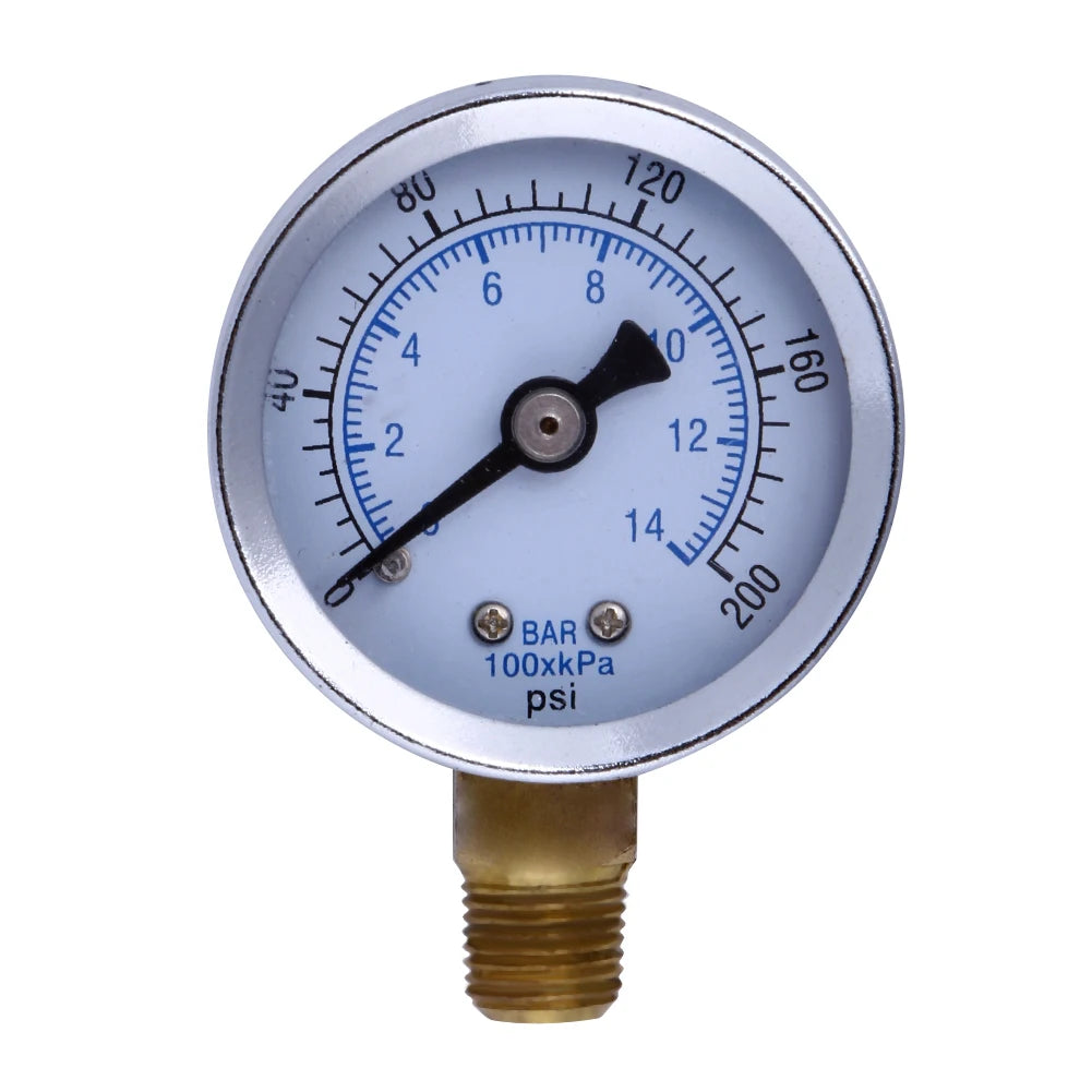 0-200 PSI Air Compressor Pressure Gauge 1/8" NPT Manometer Pressure Gauge Vue