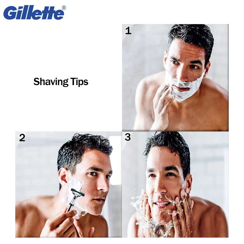 Gillette Vector Shaving Blades for Men Manual Safety Beard Shaver Hair Removal Double Layer Head Razor Blade Cassettes 8-24PCS Vue