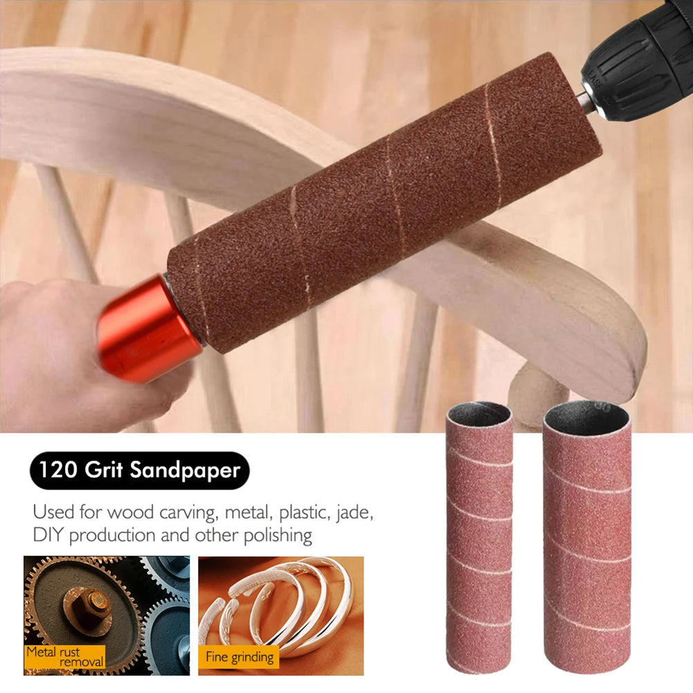 Rubber Drum Sanding Kit for Drill – Wood Metal Glass Stone Drum Sanding Kit Vue