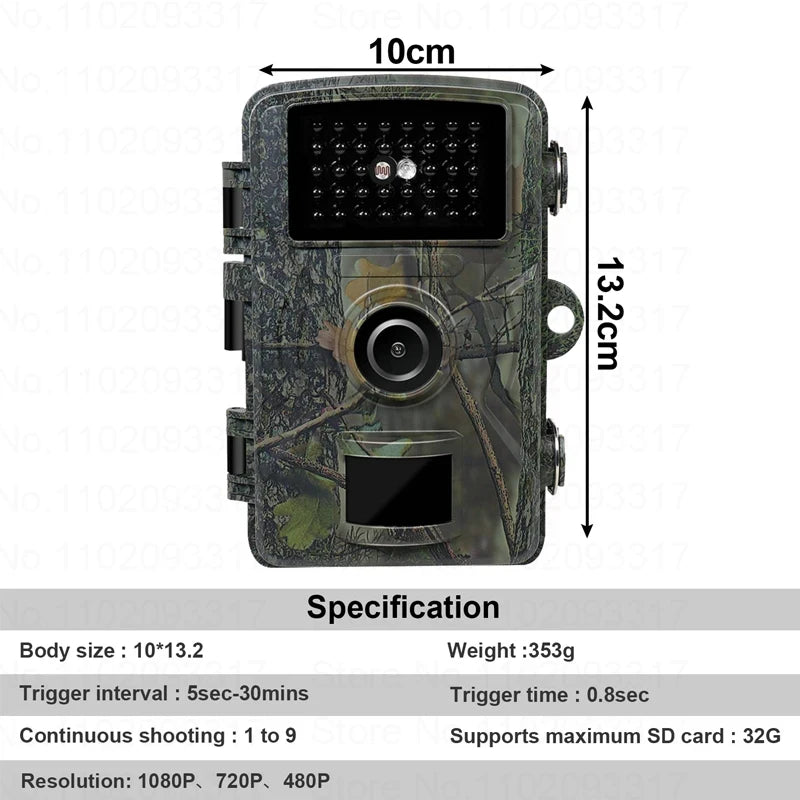 16MP 1080P Trail Camera | 940nm Night Vision | Waterproof Wildlife Cam Trail Camera Vue